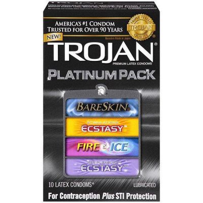 Trojan Platinum Pack Latex Condoms 10 Pack