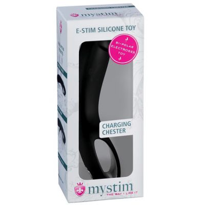 Mystim Charging Chester Black Vibrating Dildo