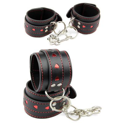 Berlin Baby Love Heart Faux Leather Handcuffs