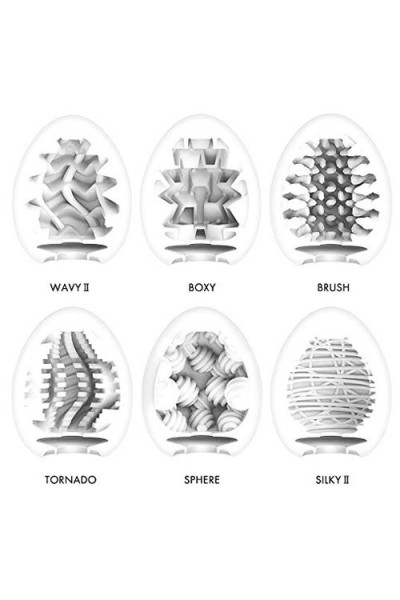Tenga 6 Easy Beat Egg Masturbators - Standard Package
