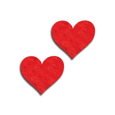 iCollection Red Satin Heart Pasties 2 Pack