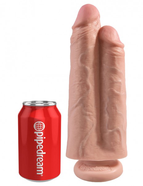 King Cock 9 Inch Two Cocks One Hole Dildo — image 5 of 14