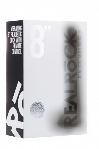 RealRock Vibrating 8 Inch Realistic Dildo with Balls