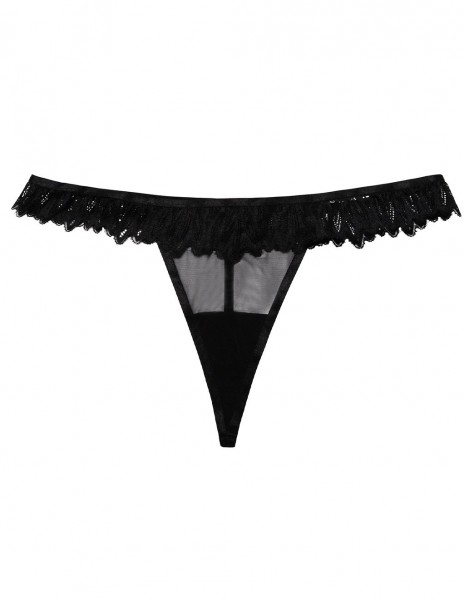 HUSTLER Lace & Satin Thong — image 6 of 8