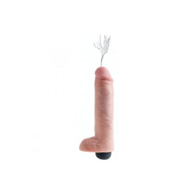 King Cock 10 inch Squirting Cock with Balls Flesh