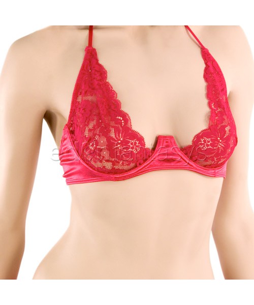 Lace bra and skirt set