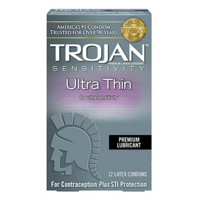 Trojan ultra thin lubricated condoms
