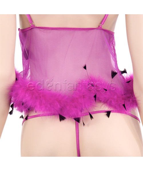 Hot pink flamingo cami with g-string