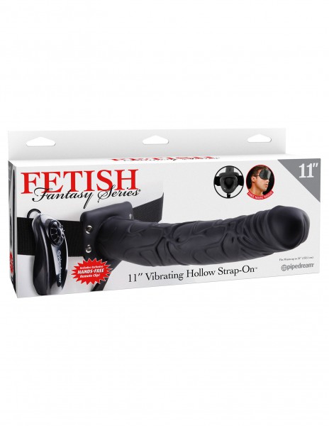 Fetish Fantasy - 11" Vibrating Hollow Strap-On