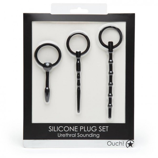 Beginner's 3mm/5mm Silicone Hollow Urethral Plug Set (3 Piece)