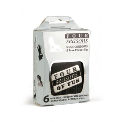 Four Seasons Nude Condoms Collector Tin 6 Pack