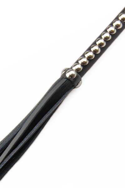 Love In Leather Studded Leather 20.7" Whip