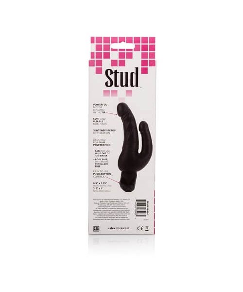Power Stud Waterproof Double Penetrator Dong Black