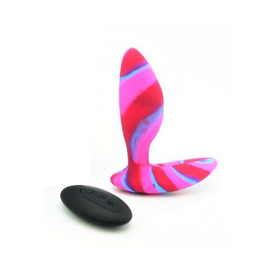 Colourful Camo Idyllic Remote Controlled Butt Plugs Camo Pink