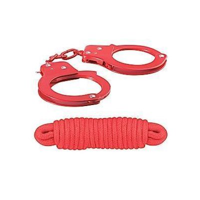 Metal Handcuffs and Love Rope