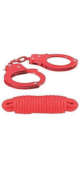 Metal Handcuffs and Love Rope