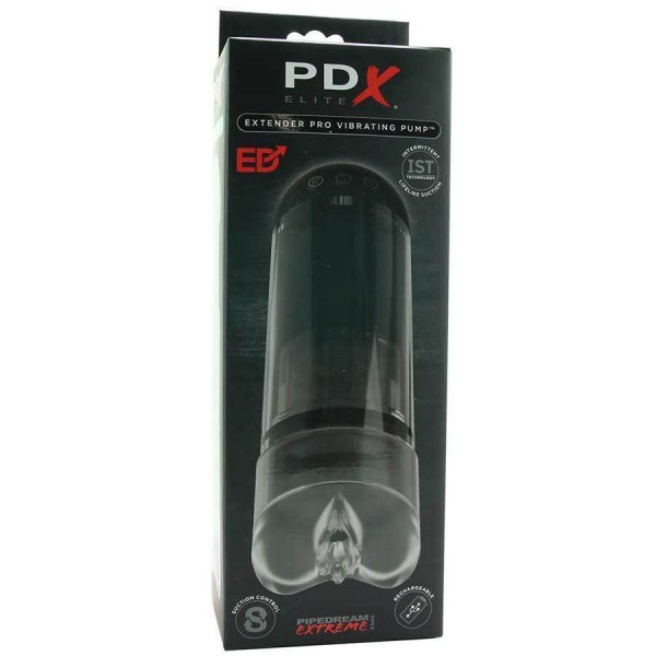 PDX Elite Dick Extender Pro Vibrating Pump | Automatic Suction Penis Pump for Men