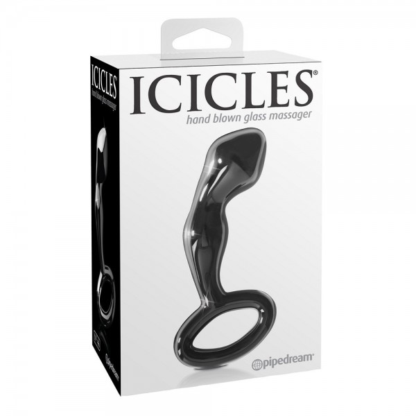 Icicles No 46 Curved P-Spot Glass Butt Plug