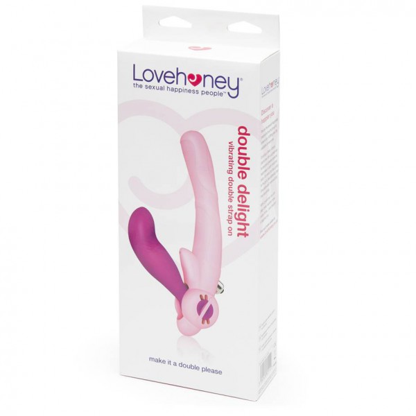 Lovehoney Double Delight Adjustable Vibrating Strapless Strap-On Dildo