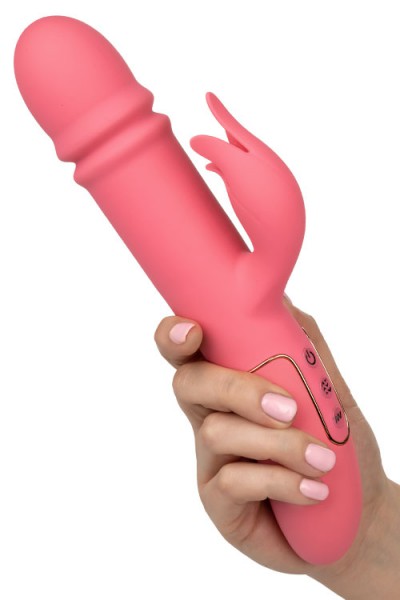 California Exotic Shameless Tease Thrusting 10" Silicone Rabbit Vibrator