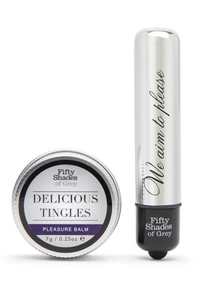 Fifty Shades Delicious Tingles 3.3" Bullet Vibrator & Pleasure Balm Kit (2 Pce)