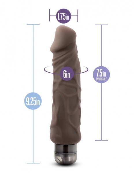 Au Naturel Home Wrecker Vibrating Dildo Brown