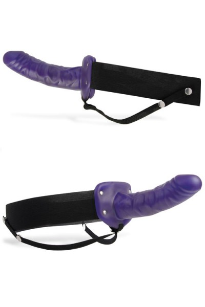 Adam and Eve Hollow 6" Dildo with Elastic Strap On Harness