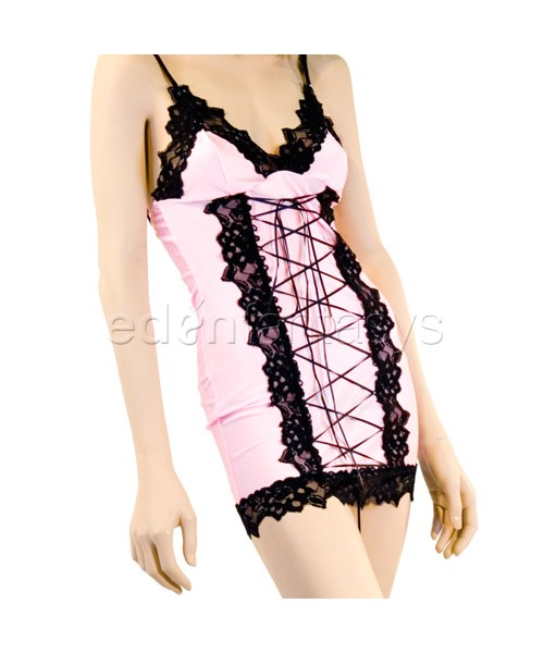 Lace up front dress