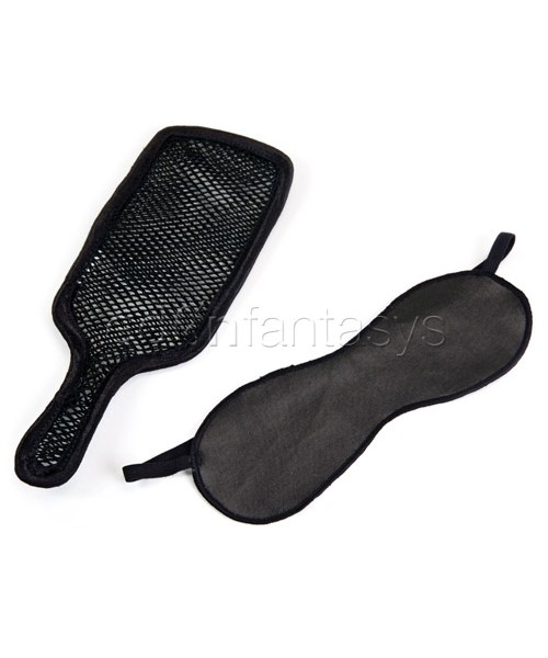 Fishnet peek-a-boo teddy set