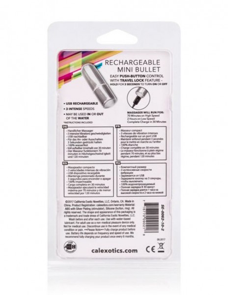 CalExotics Silver Rechargeable Mini Bullet
