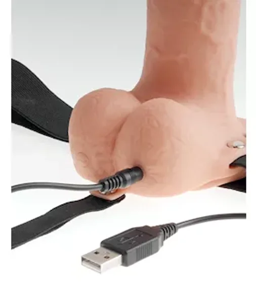 Fetish Fantasy 11 Inch Hollow Rechargeable Strap-On with Balls — image 10 of 12