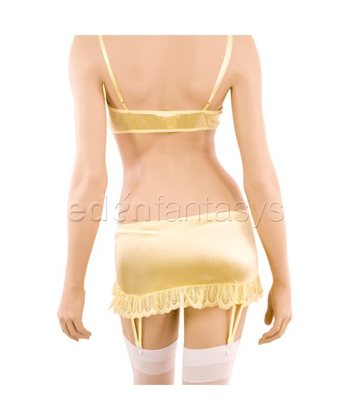Satin bra and skirt set