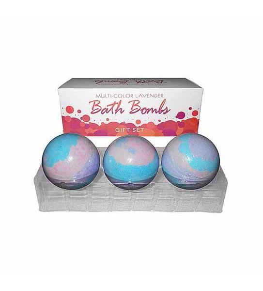 Set of 3 Multi-Color Lavender Bath Bombs