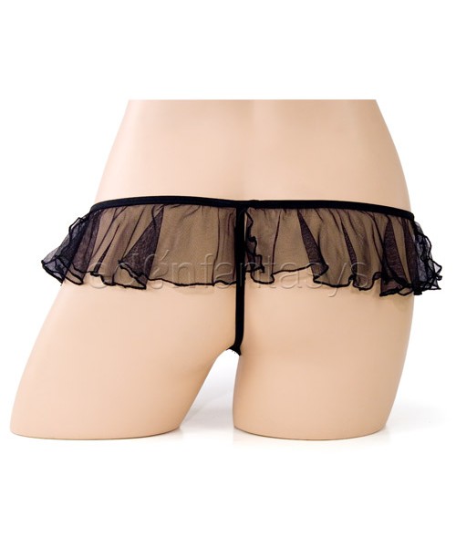 Ruffled trim g-string