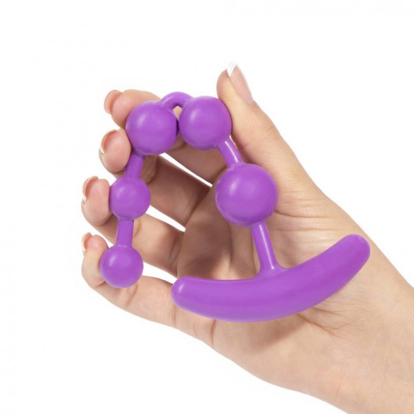Pure Anal Beads with T-Bar Handle 6.5 Inch