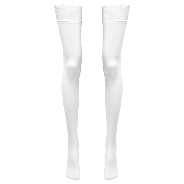Lovehoney White Sheer Lace Top Thigh High Stockings — image 16 of 16