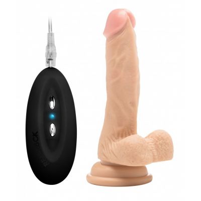 RealRock Vibrating Realistic 6 Inch Dildo with Balls