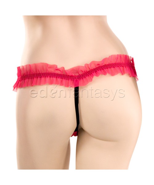 Mesh cami top with g-string