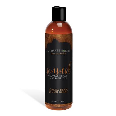 Intimate Earth Aromatherapy Massage Oil Cocoa Bean Goji Berry 120ml