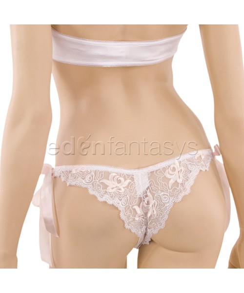 Lace halter bra with panty