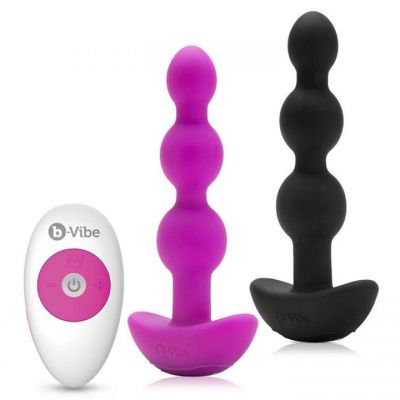 b Vibe Triplet Rechargeable Anal Beads with Remote