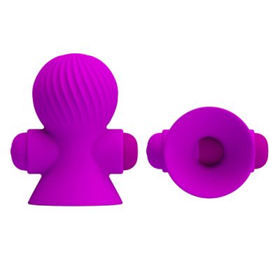 Pretty Love Nipple Vibrating Sucker Purple