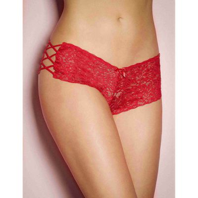 Hot criss cross panty red queen size