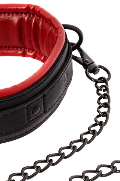 Sportsheets International Vegan Leather Collar & Chain Leash
