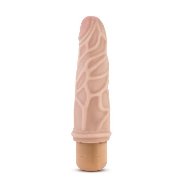 Dr Skin Cock Vibe 3 7.25in Vibrating Cock Beige — image 3 of 6