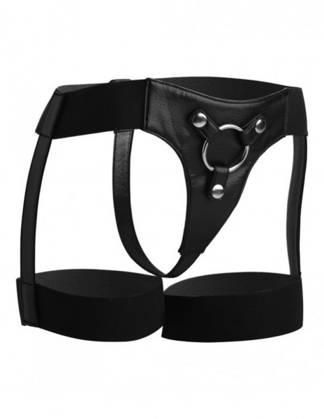 Strap U Bardot Elastic Strap-on Harness w/ Thigh Cuffs