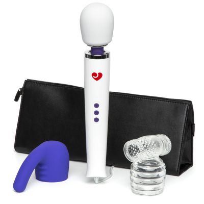 Lovehoney Deluxe White Massage Wand Couple s Gift Bundle 4 Piece