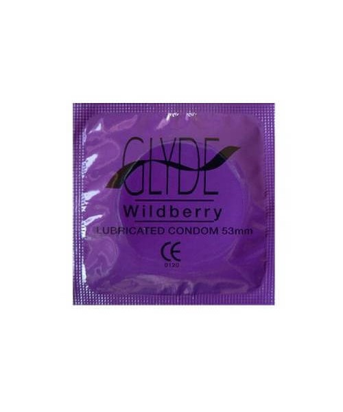 Glyde Ultra Wildberry Flavour Vegan Condoms 100 Bulk Pack