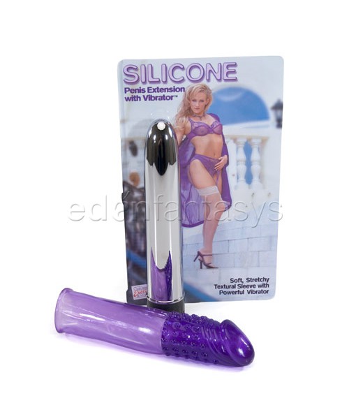 Silicone penis extension with vibrator — image 3 of 3