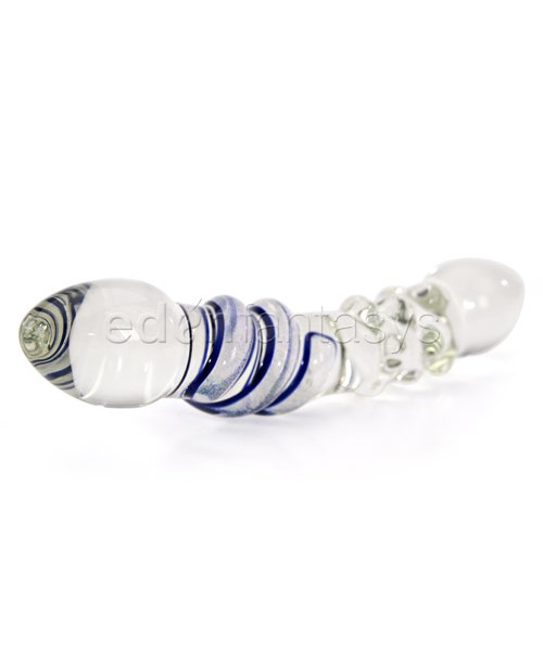 Clear spiral and dichroic ribbed double dong